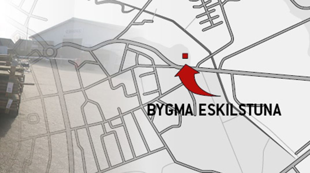 Kartbild p&#229; Bygma Eskilstuna